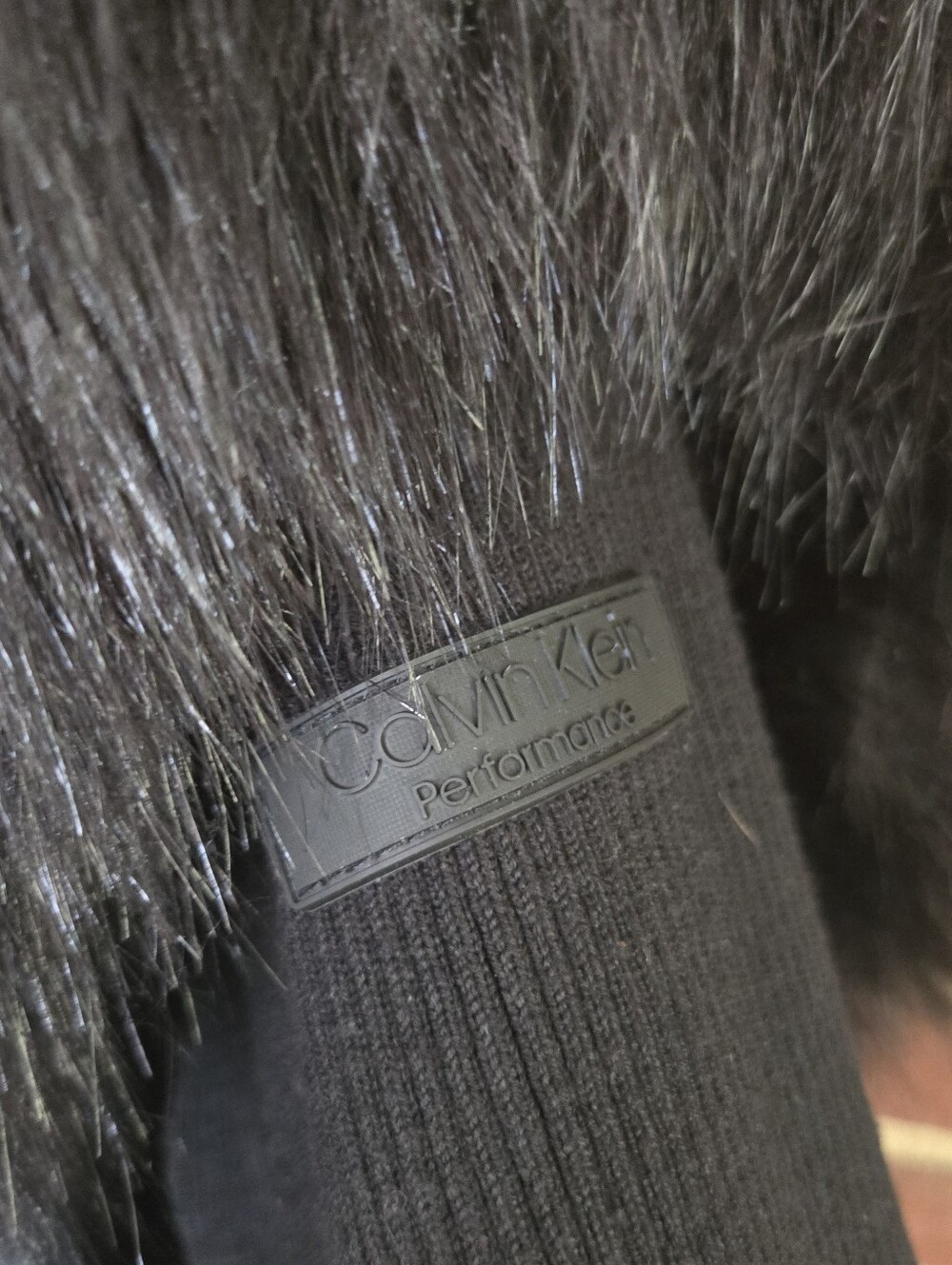 Calvin Klein Performance Black Faux Fur Hooded Puffer Sweater Coat Jacket 1X - Picture 10 of 11